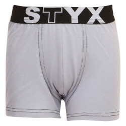 Bokserki dziecięce Styx sportowe elastyczne jasnoszare (GJ1067)