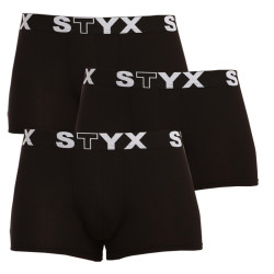 3PACK bokserki męskie Styx sportowe elastyczne czarne (G9606060)