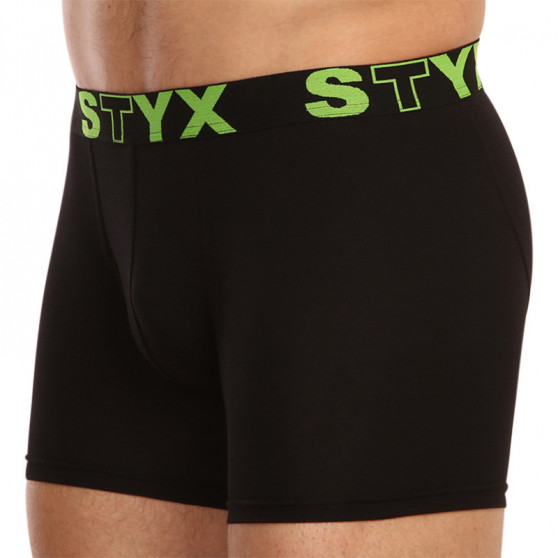 3PACK bokserki męskie Styx długie sportowe elastyczne czarne (U9606162)