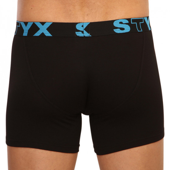 3PACK bokserki męskie Styx długie sportowe elastyczne czarne (U9606162)