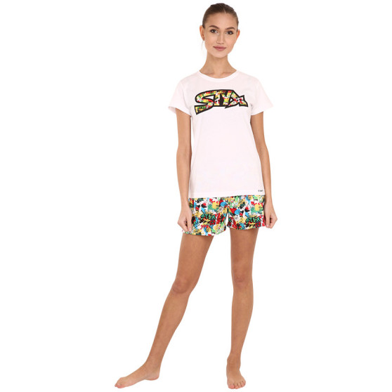 Piżama damska Styx emoji (PKD954)