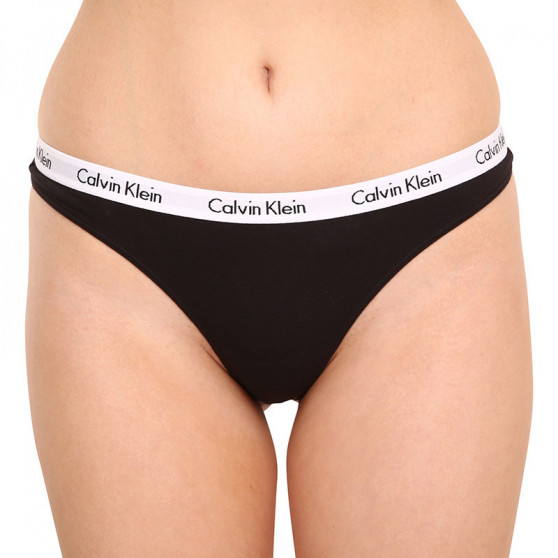 3PACK stringi damskie Calvin Klein wielokolorowe (QD3587E-1CX)