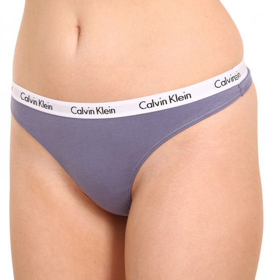 3PACK stringi damskie Calvin Klein wielokolorowe (QD3587E-1CX)