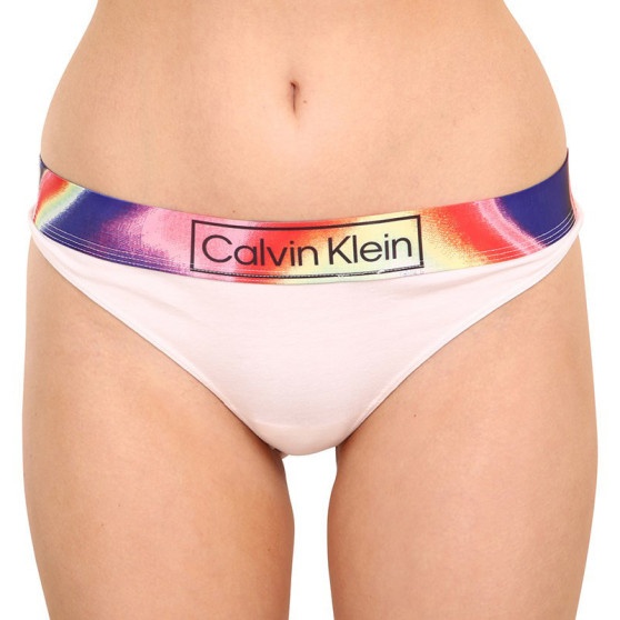Stringi damskie Calvin Klein ponadwymiarowy białe (QF6859E-100)