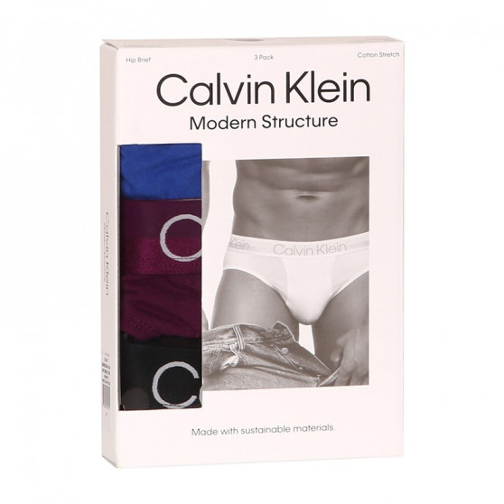 3PACK slipy męskie Calvin Klein wielokolorowe (NB2969A-1RO)