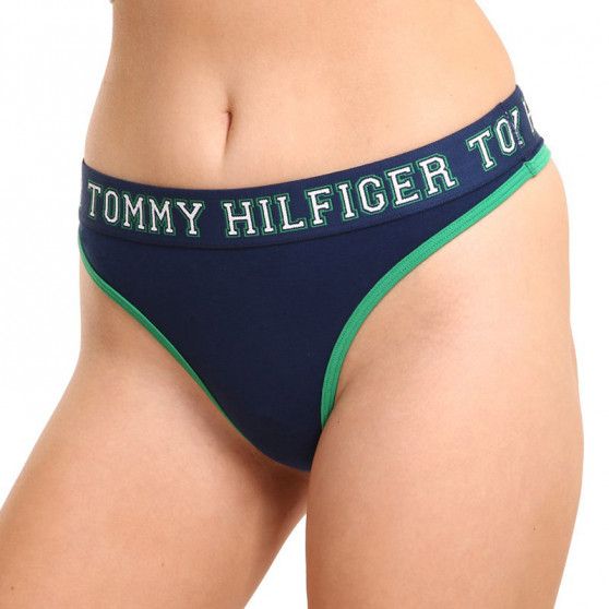 Stringi damskie Tommy Hilfiger niebieski (UW0UW03164 C5F)