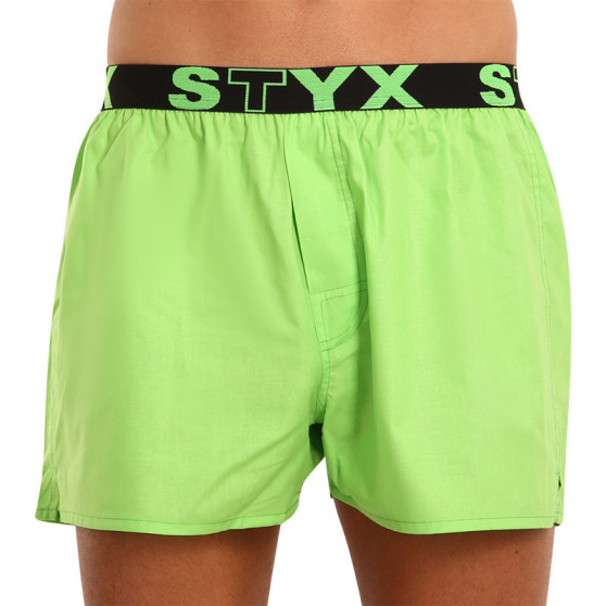 Spodenki męskie Styx sportowe elastyczne zielone (B1069)