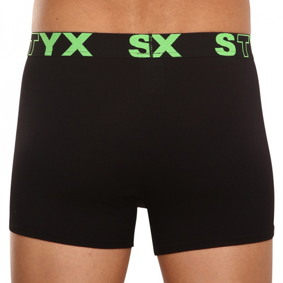 Bokserki męskie Styx sportowe elastyczne czarne (G962)