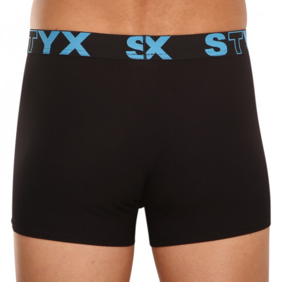 Bokserki męskie Styx sportowe elastyczne czarne (G961)