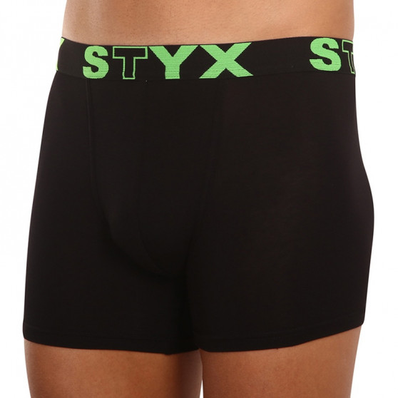 Bokserki męskie Styx długie sportowe elastyczne czarne (U962)