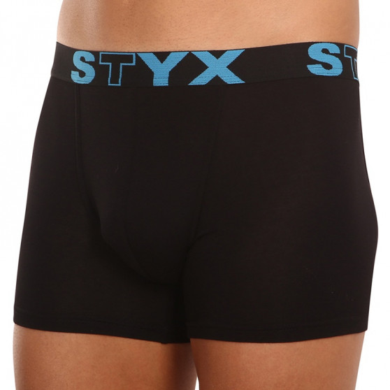 Bokserki męskie Styx długie sportowe elastyczne czarne (U961)