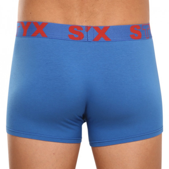 Bokserki męskie Styx sportowe elastyczne niebieskie (G967)