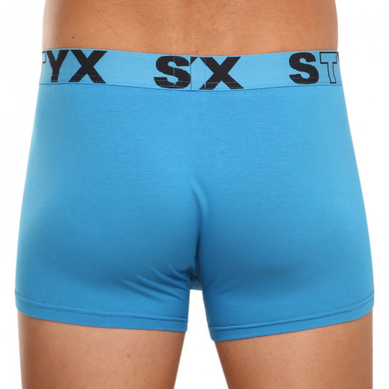 Bokserki męskie Styx sportowe elastyczne jasnoniebieskie (G969)