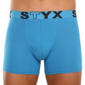 Bokserki męskie Styx długie sportowe elastyczne jasnoniebieskie (U969)