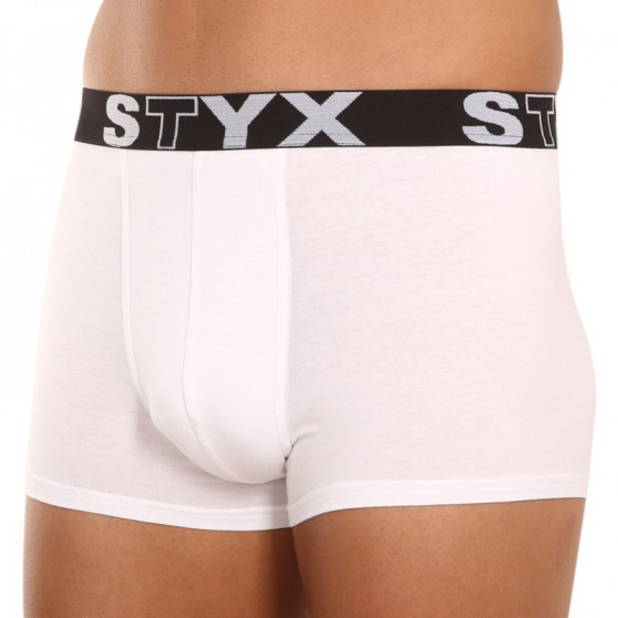 Bokserki męskie Styx sportowe elastyczne białe (G1061)