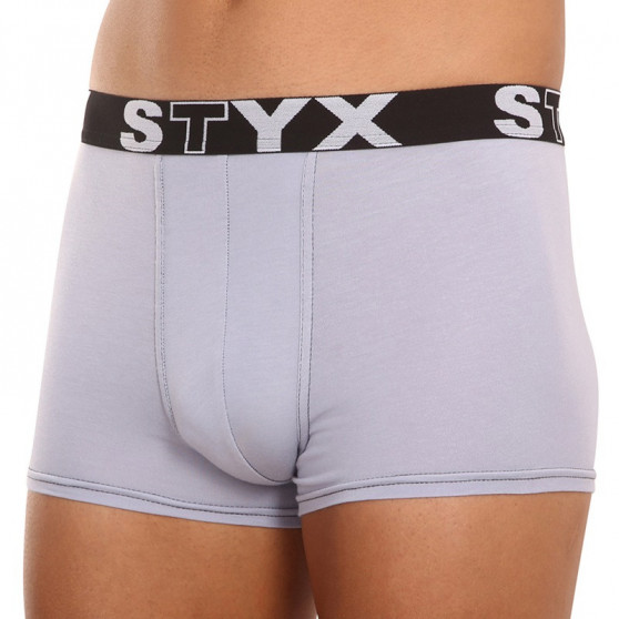 Bokserki męskie Styx sportowe elastyczne jasnoszare (G1062)