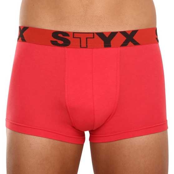 Bokserki męskie Styx sportowe elastyczne czerwone (G1064)