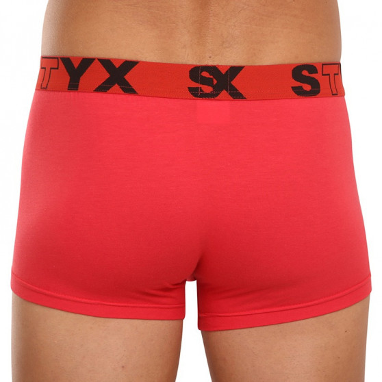 Bokserki męskie Styx sportowe elastyczne czerwone (G1064)