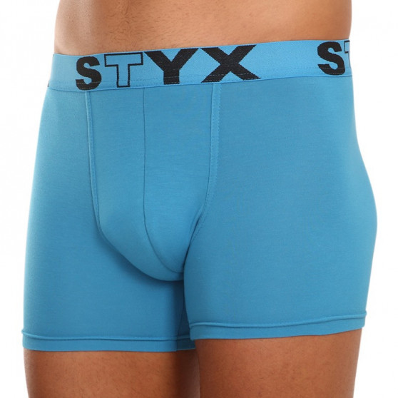 3PACK bokserki męskie Styx długie sportowe elastyczne niebieskie (U9676869)