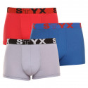 3PACK bokserki męskie Styx sportowe elastyczne wielokolorowe (G96706467)