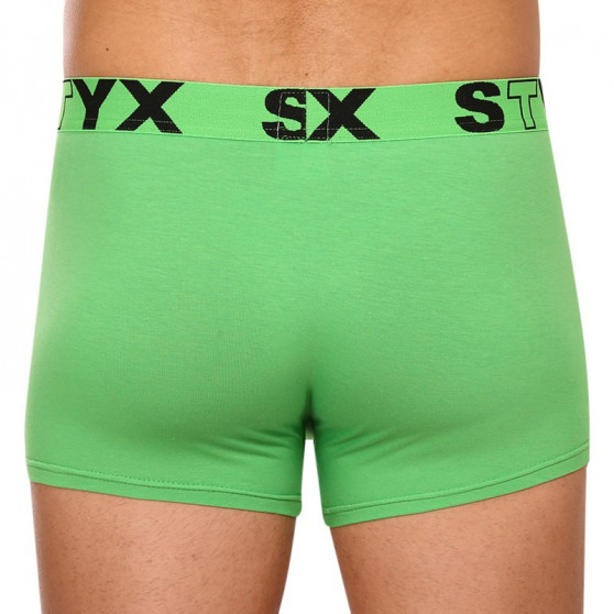 Bokserki męskie Styx sportowe elastyczne zielone (G1069)