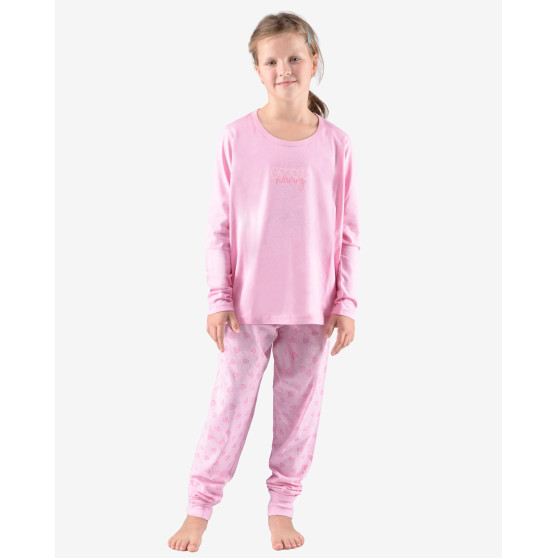 Piżama dziewczęca Gina różowa (29007-MBRLBR)