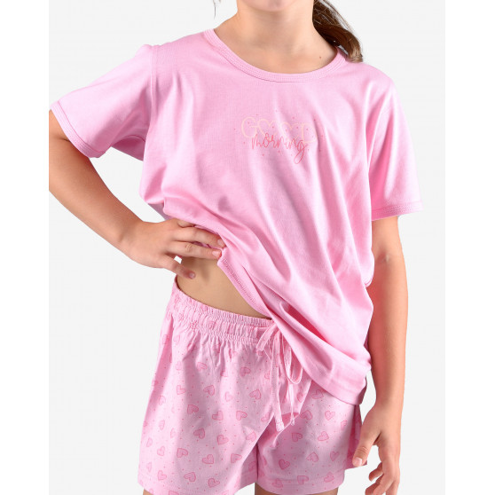 Piżama dziewczęca Gina różowa (29008-MBRLBR)