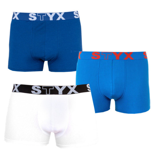 3PACK bokserki męskie Styx sportowe elastyczne oversize wielokolorowe (R9676861)