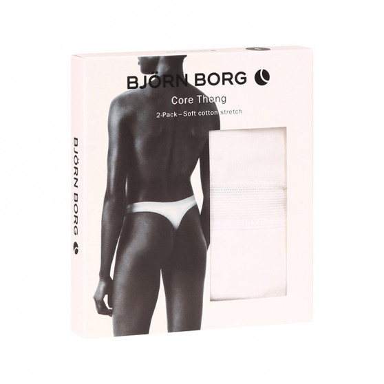 2PACK stringi damskie Bjorn Borg biały (10000162-MP002)