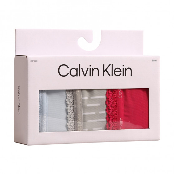 3PACK majtki damskie Calvin Klein wielokolorowe (QD3804E-6VW)