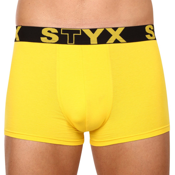 Bokserki męskie Styx sportowe elastyczne żółte (G1068)