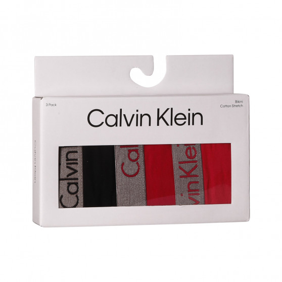 3PACK majtki damskie Calvin Klein wielokolorowe (QD3561E-6VS)