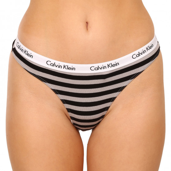 3PACK stringi damskie Calvin Klein wielokolorowe (QD3587E-658)