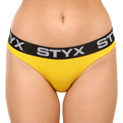 Majtki damskie Styx sportowe elastyczne żółte (IK1068)