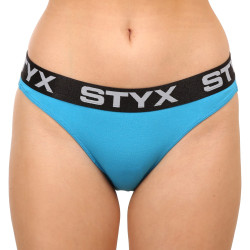 Majtki damskie Styx sportowe elastyczne niebieskie (IK1169)
