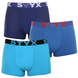 3PACK bokserki męskie Styx sportowe elastyczne niebieskie (3G96789)