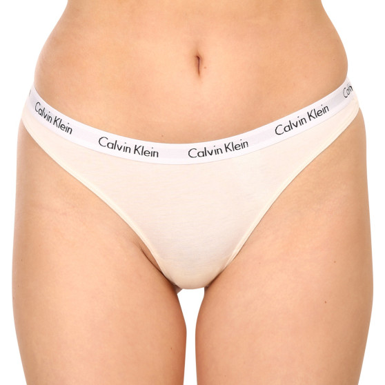 3PACK stringi damskie Calvin Klein wielokolorowe (QD3587E-CFU)