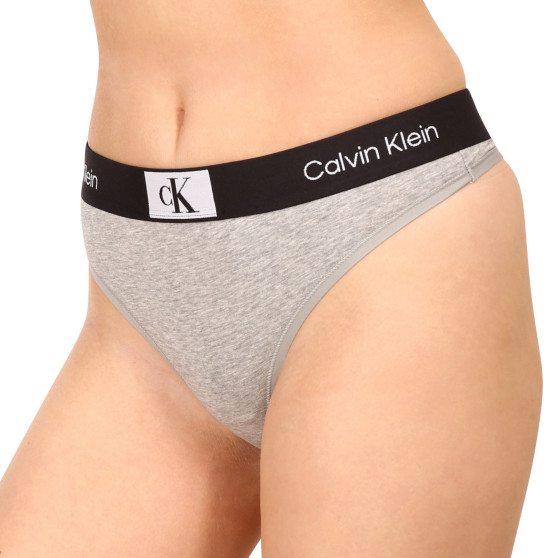 Stringi damskie Calvin Klein szare (QF7221E-P7A)