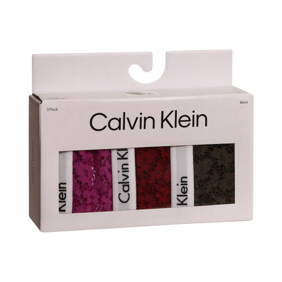 3PACK majtki damskie Calvin Klein ponadwymiarowy wielokolorowe (QD3975E-6VY)
