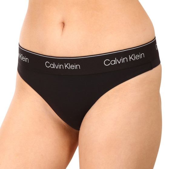 Damskie figi brazylijskie Calvin Klein czarne (QF7114E-UB1)