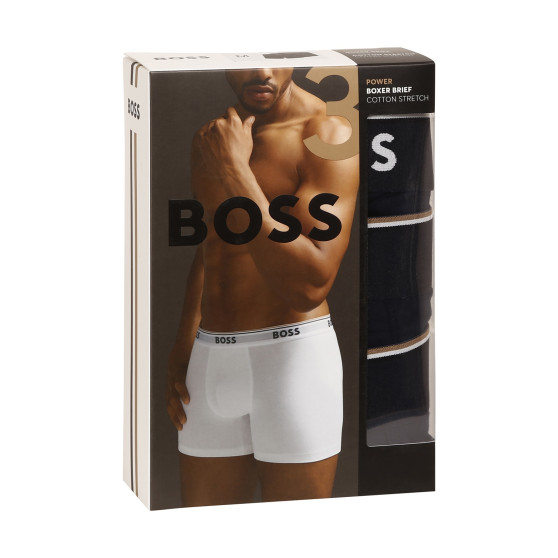 3PACK bokserki męskie Hugo Boss ciemnoniebieski (50475282 480)