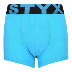 Bokserki dziecięce Styx sportowe elastyczne jasnoniebieskie (GJ1169)