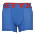 Bokserki dziecięce Styx sportowe elastyczne niebieskie (GJ967)