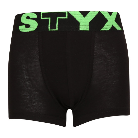 3PACK Bokserki dziecięce Styx sportowe elastyczne czarne (3GJ96012)