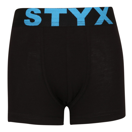 3PACK Bokserki dziecięce Styx sportowe elastyczne czarne (3GJ96012)