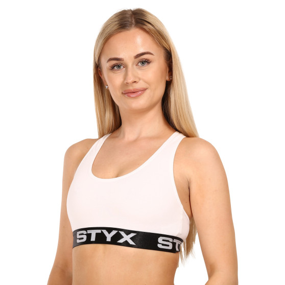 Biustonosz damski Styx sportowy biały (IP1061)