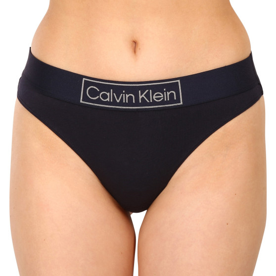 Stringi damskie Calvin Klein ciemnoniebieski (QF6774E-CHW)