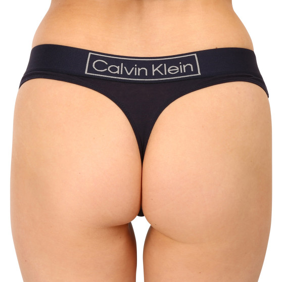Stringi damskie Calvin Klein ciemnoniebieski (QF6774E-CHW)