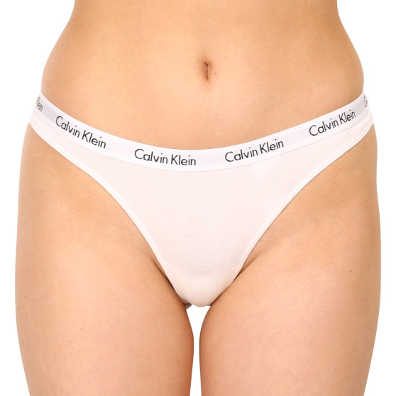 3PACK stringi damskie Calvin Klein wielokolorowe (QD3587E-BP4)