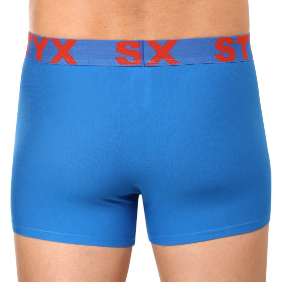 Bokserki męskie Styx sportowe elastyczne niebieskie (G1167)